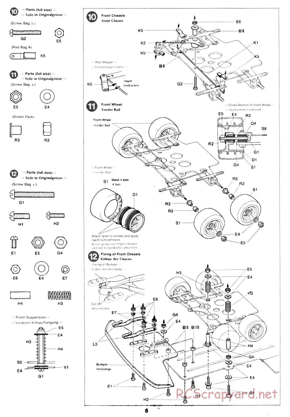 Tamiya - Tyrrell P34 Six Wheeler - 58003 - Manual - Page 8