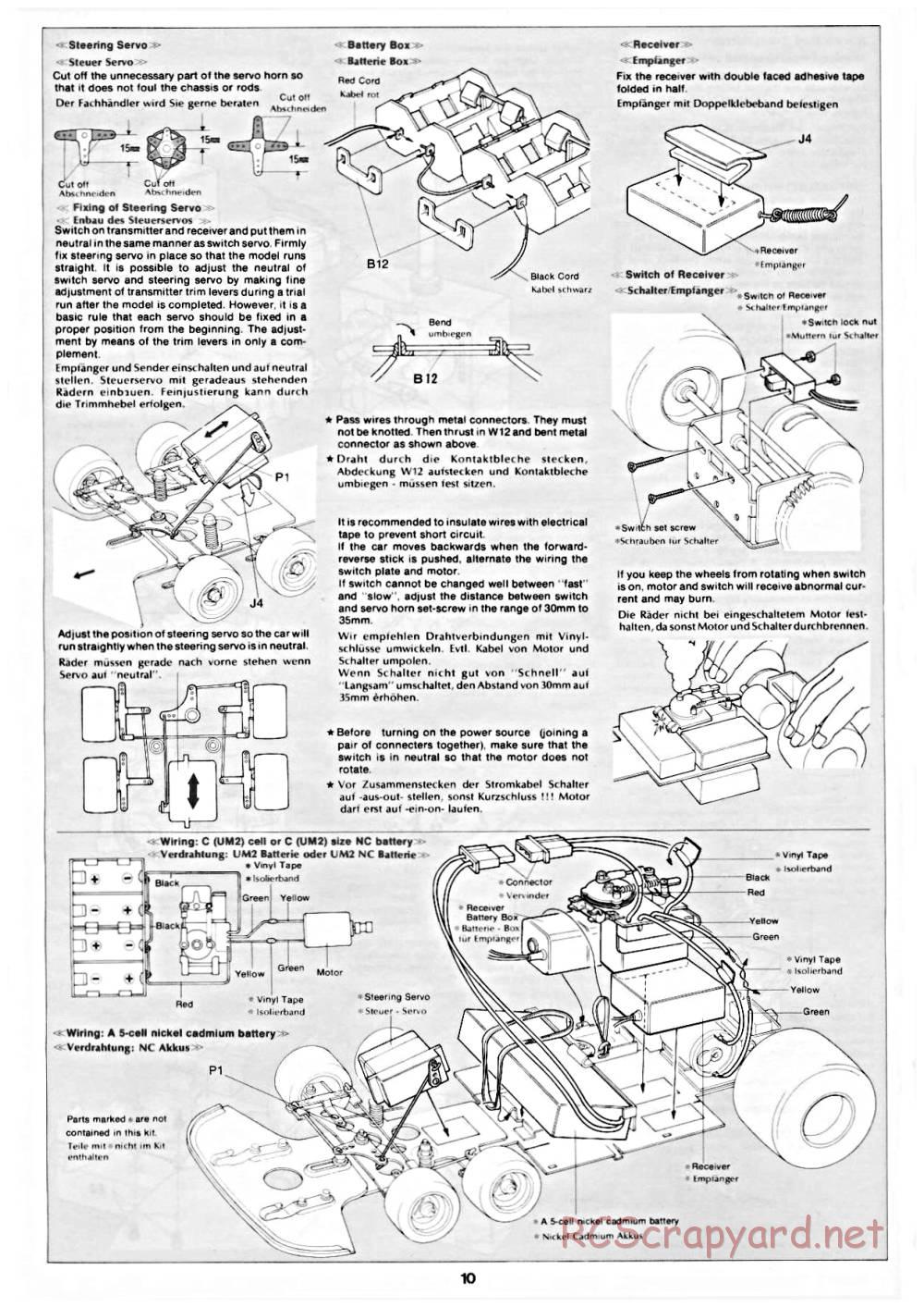 Tamiya - Tyrrell P34 Six Wheeler - 58003 - Manual - Page 10
