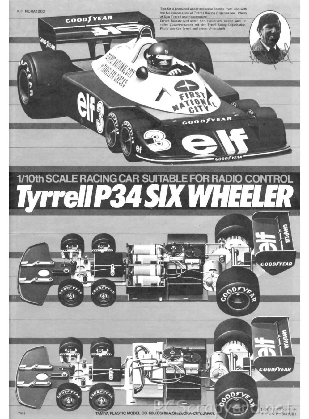 Tamiya - Tyrrell P34 Six Wheeler - 58003 - Manual