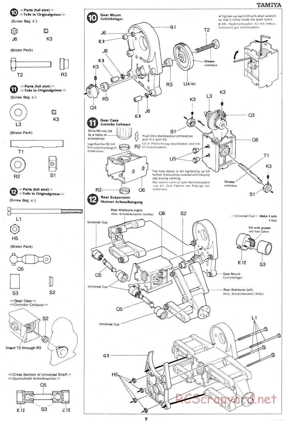 Tamiya - XR311 Combat Support Vehicle (1977) Chassis - Manual - Page 7