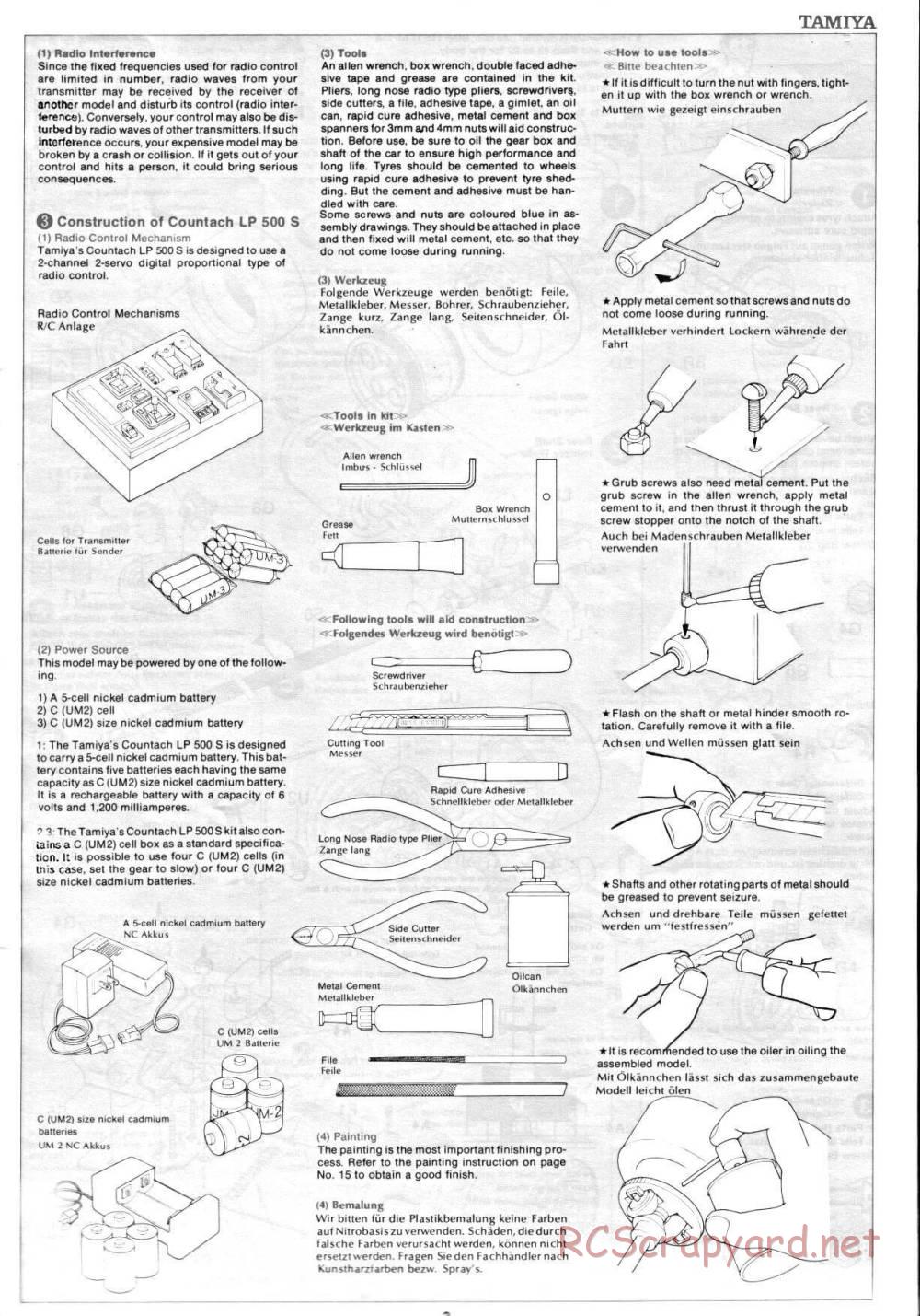 Tamiya - Lmbrghni Countach LP500S - 58005 - Manual - Page 3