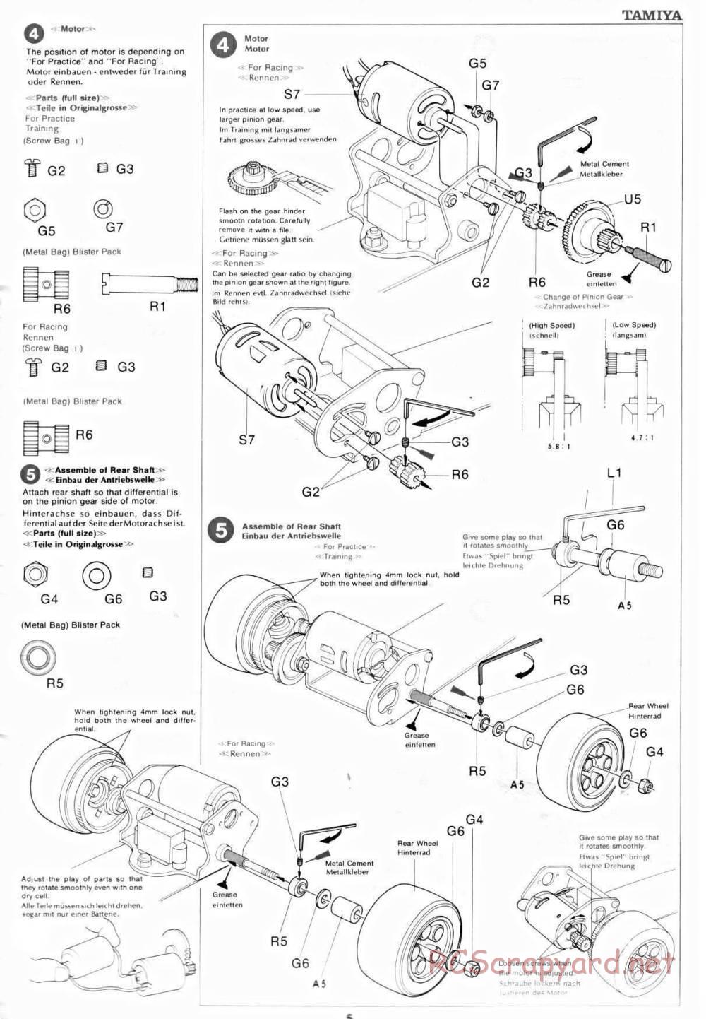 Tamiya - Lmbrghni Countach LP500S - 58005 - Manual - Page 5