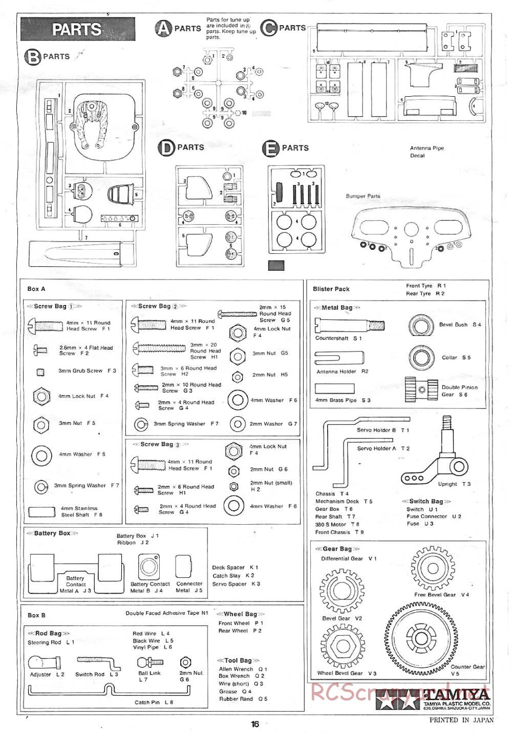 Tamiya - Martini Porsche 936 Turbo - 58006 - Manual - Page 16