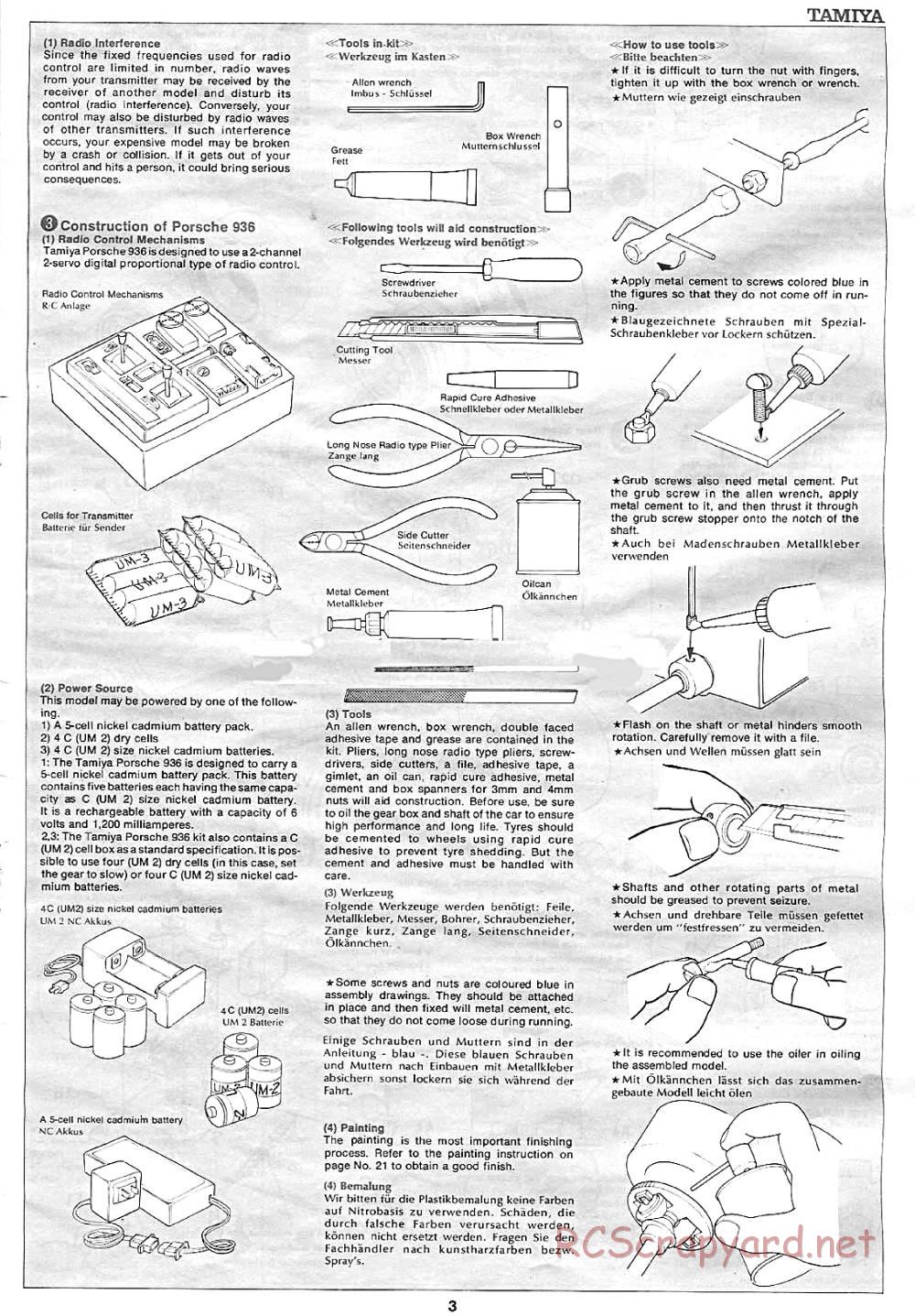 Tamiya - Martini Porsche 936 Turbo - 58006 - Manual - Page 3