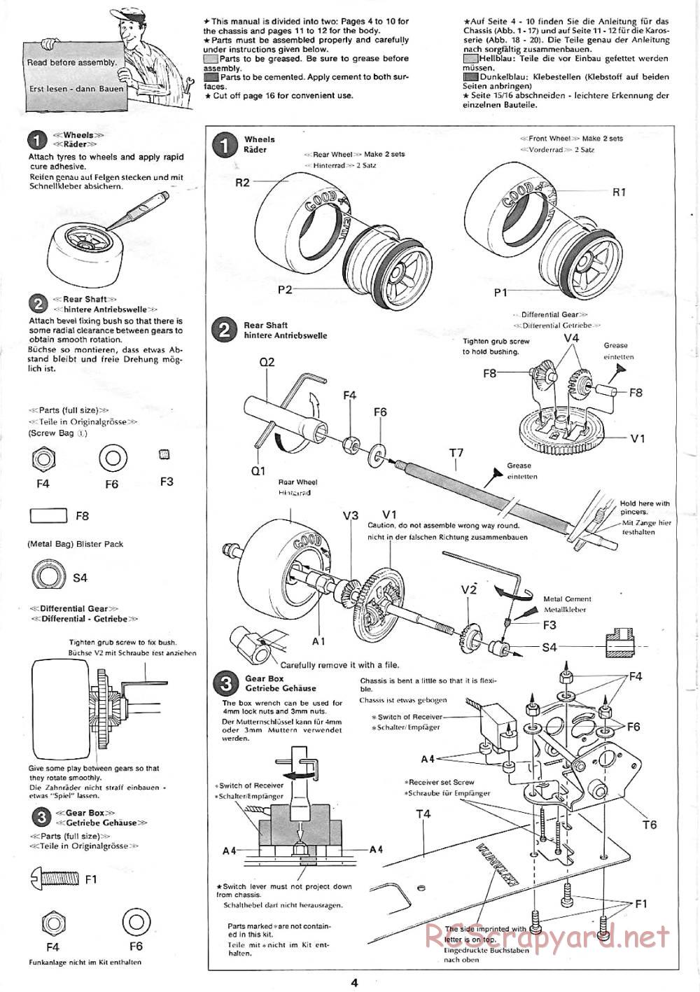 Tamiya - Martini Porsche 936 Turbo - 58006 - Manual - Page 4