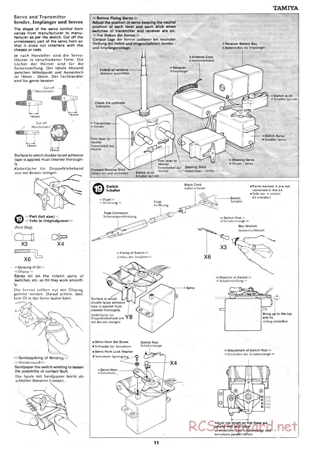 Tamiya - Lamborghini Cheetah - 58007 - Manual - Page 11