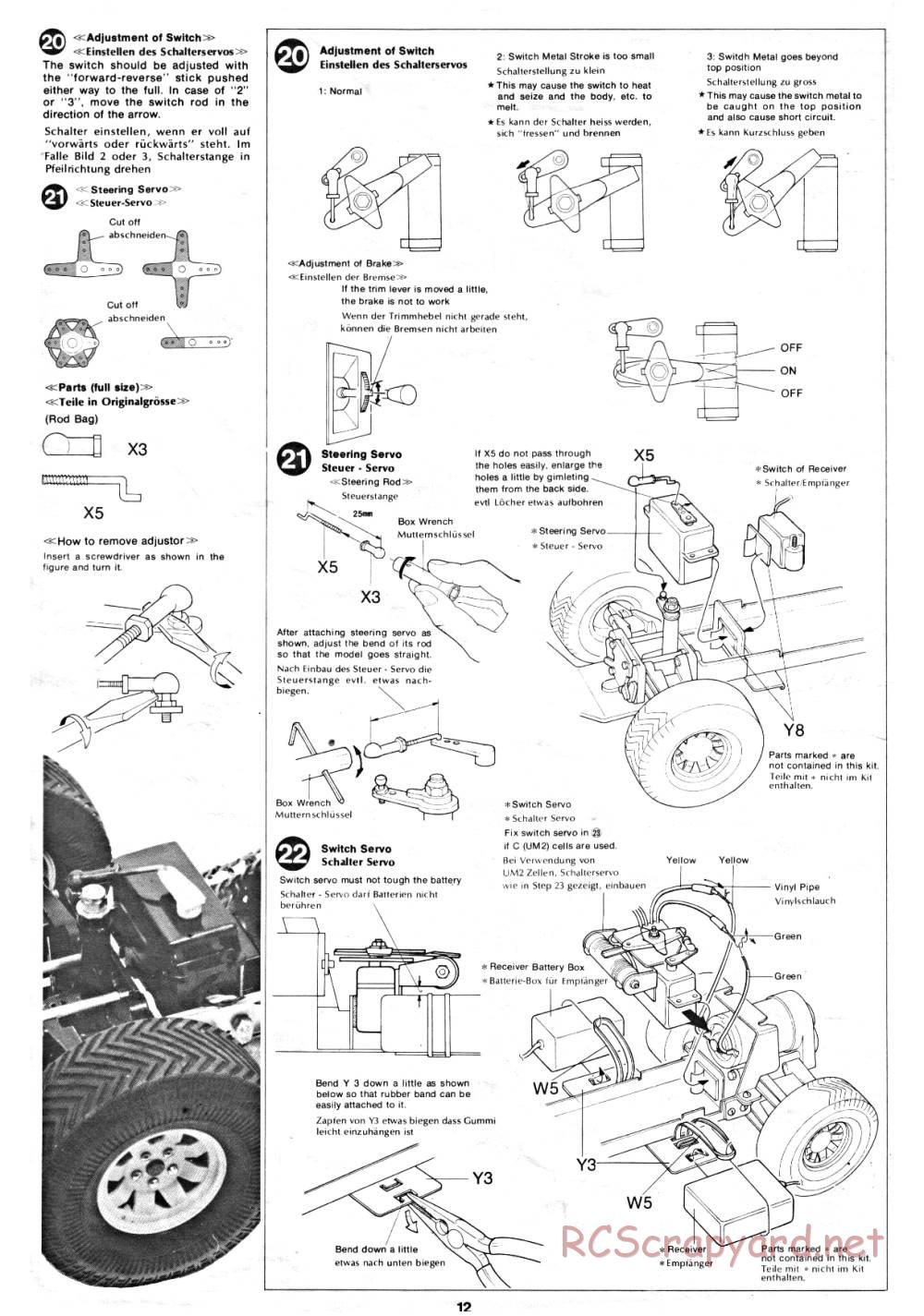 Tamiya - Lamborghini Cheetah - 58007 - Manual - Page 12
