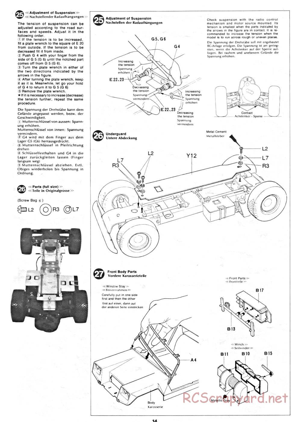 Tamiya - Lamborghini Cheetah - 58007 - Manual - Page 14
