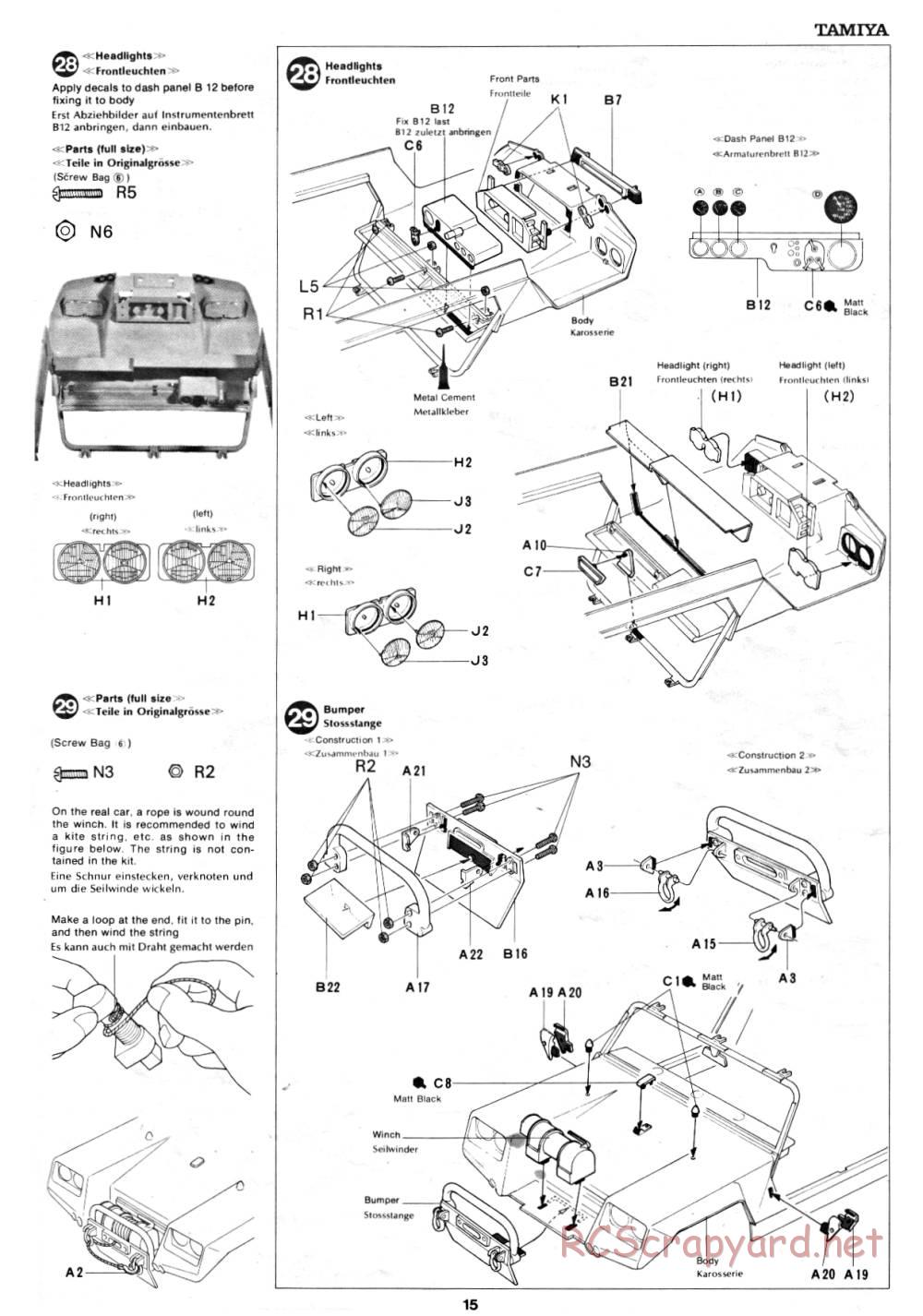 Tamiya - Lamborghini Cheetah - 58007 - Manual - Page 15