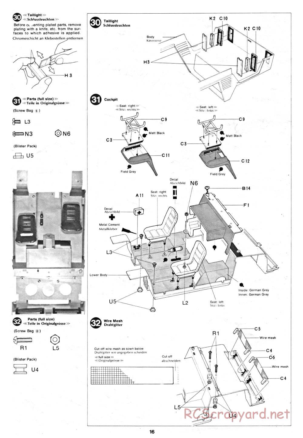 Tamiya - Lamborghini Cheetah - 58007 - Manual - Page 16