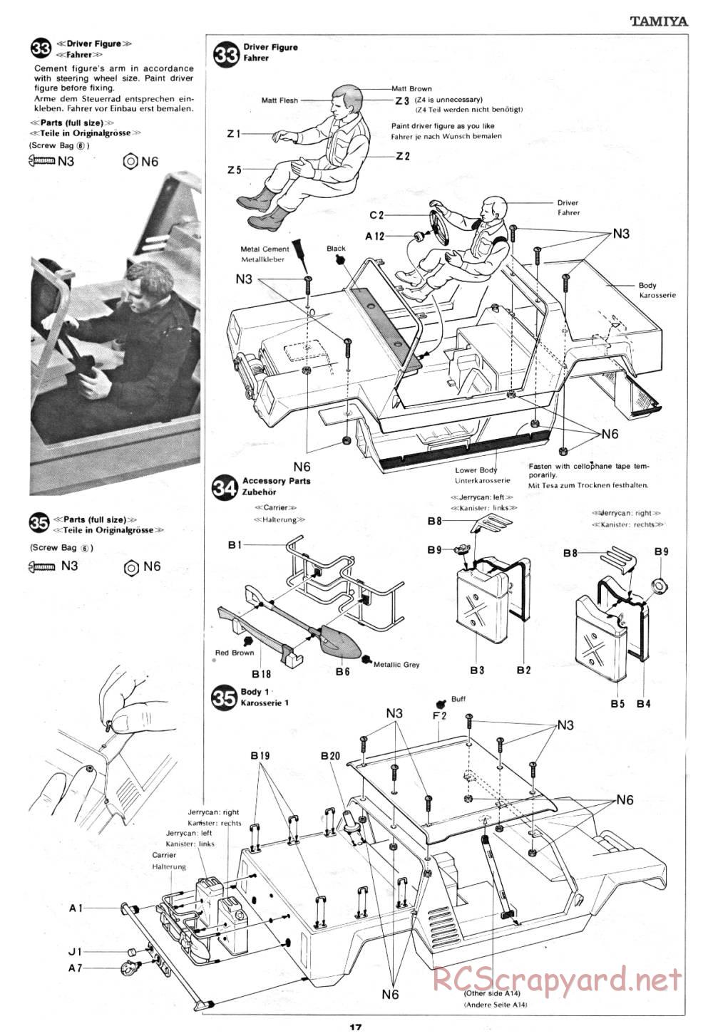 Tamiya - Lamborghini Cheetah - 58007 - Manual - Page 17