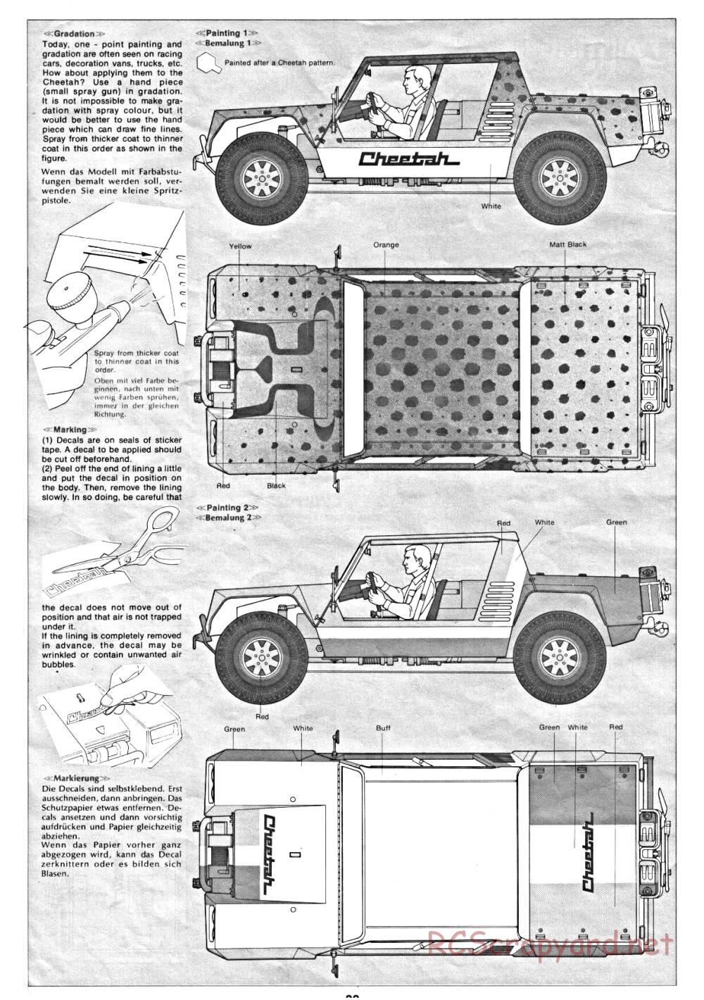 Tamiya - Lamborghini Cheetah - 58007 - Manual - Page 22