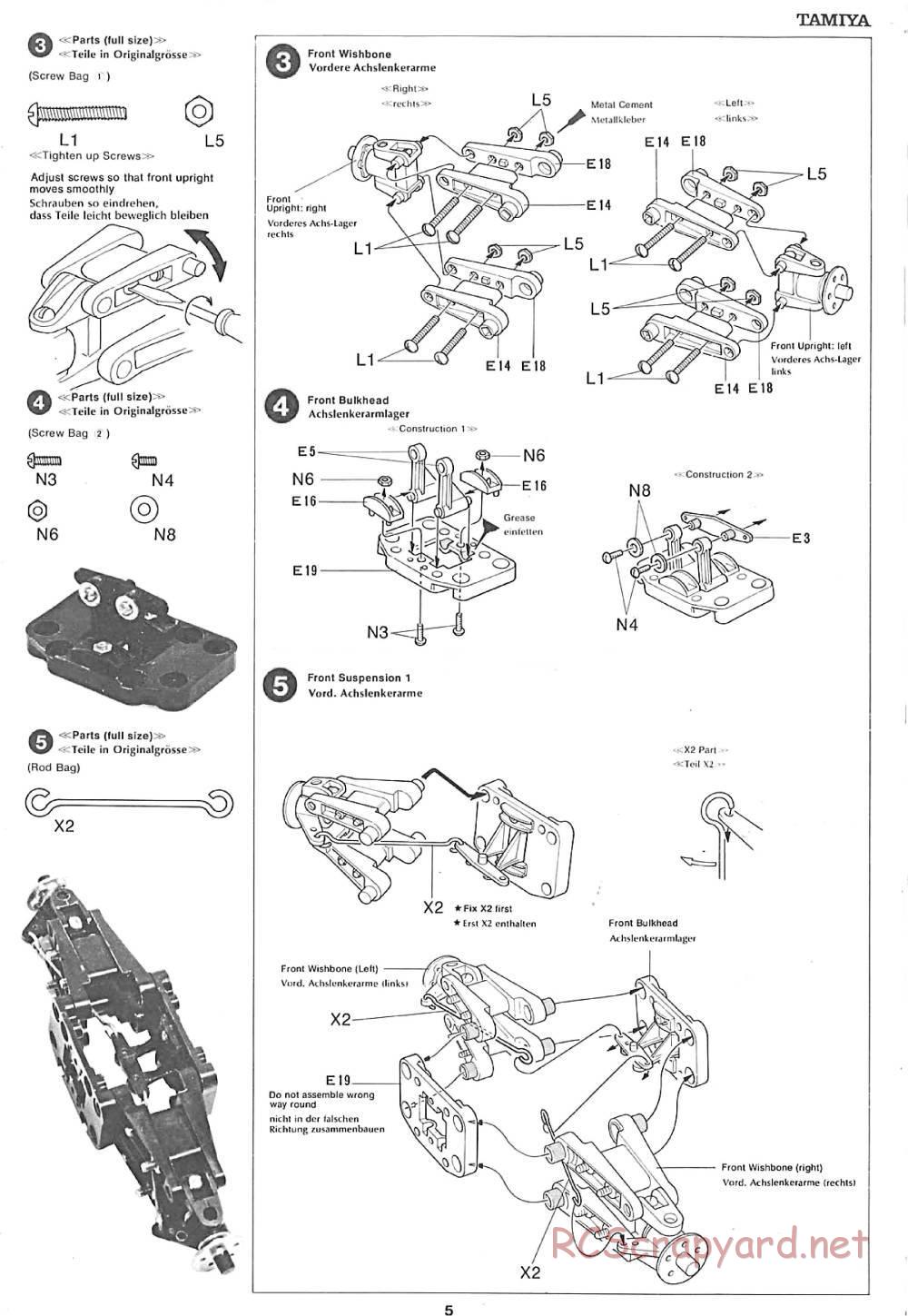 Tamiya - Lamborghini Cheetah - 58007 - Manual - Page 5