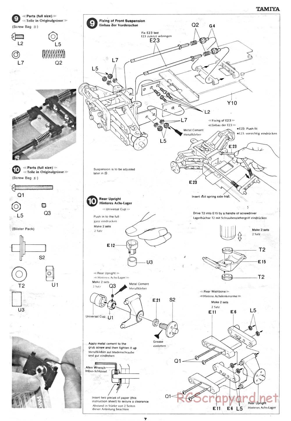 Tamiya - Lamborghini Cheetah - 58007 - Manual - Page 7