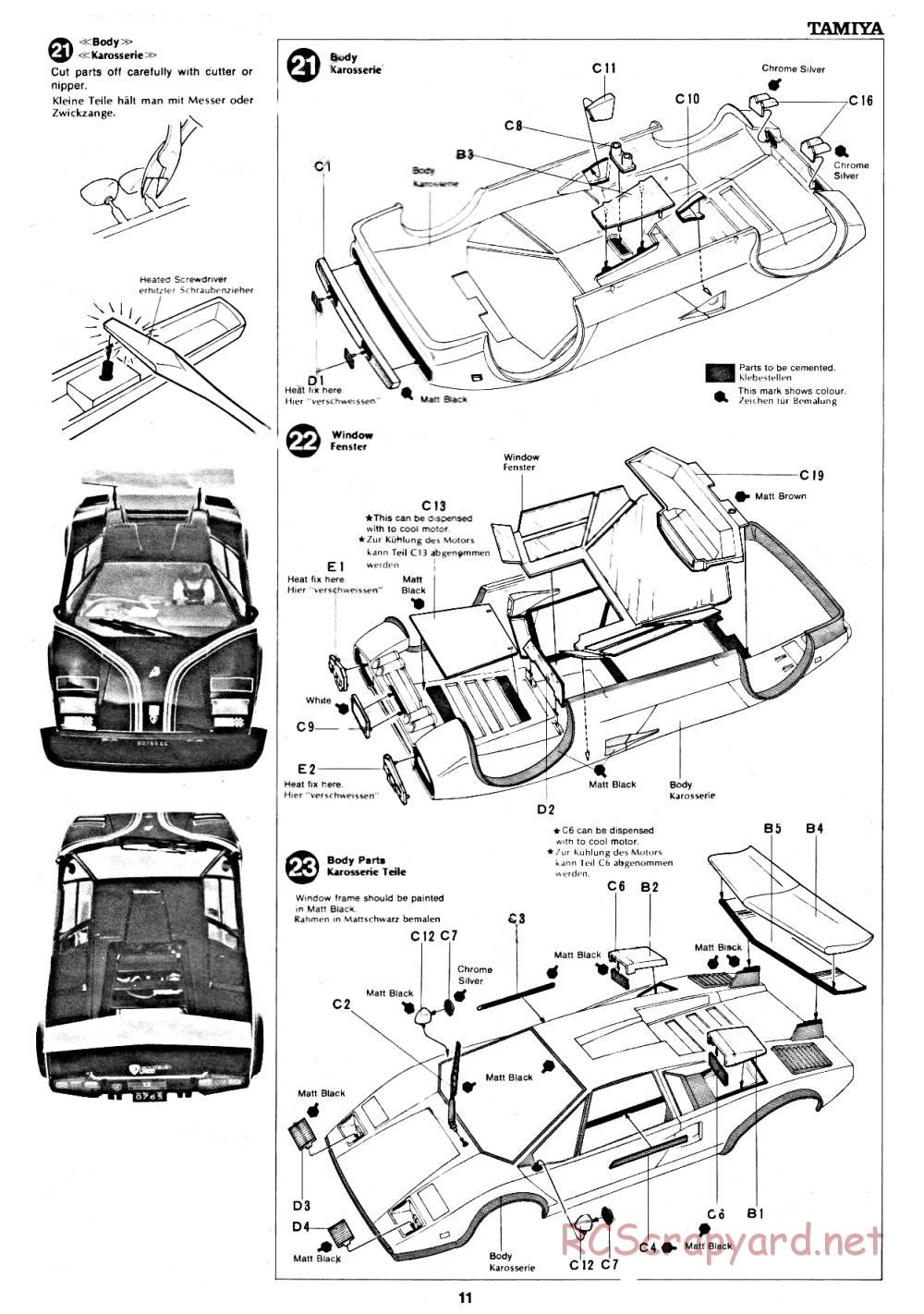 Tamiya - Lmbrghni Countach LP500S (CS) - 58008 - Manual - Page 11