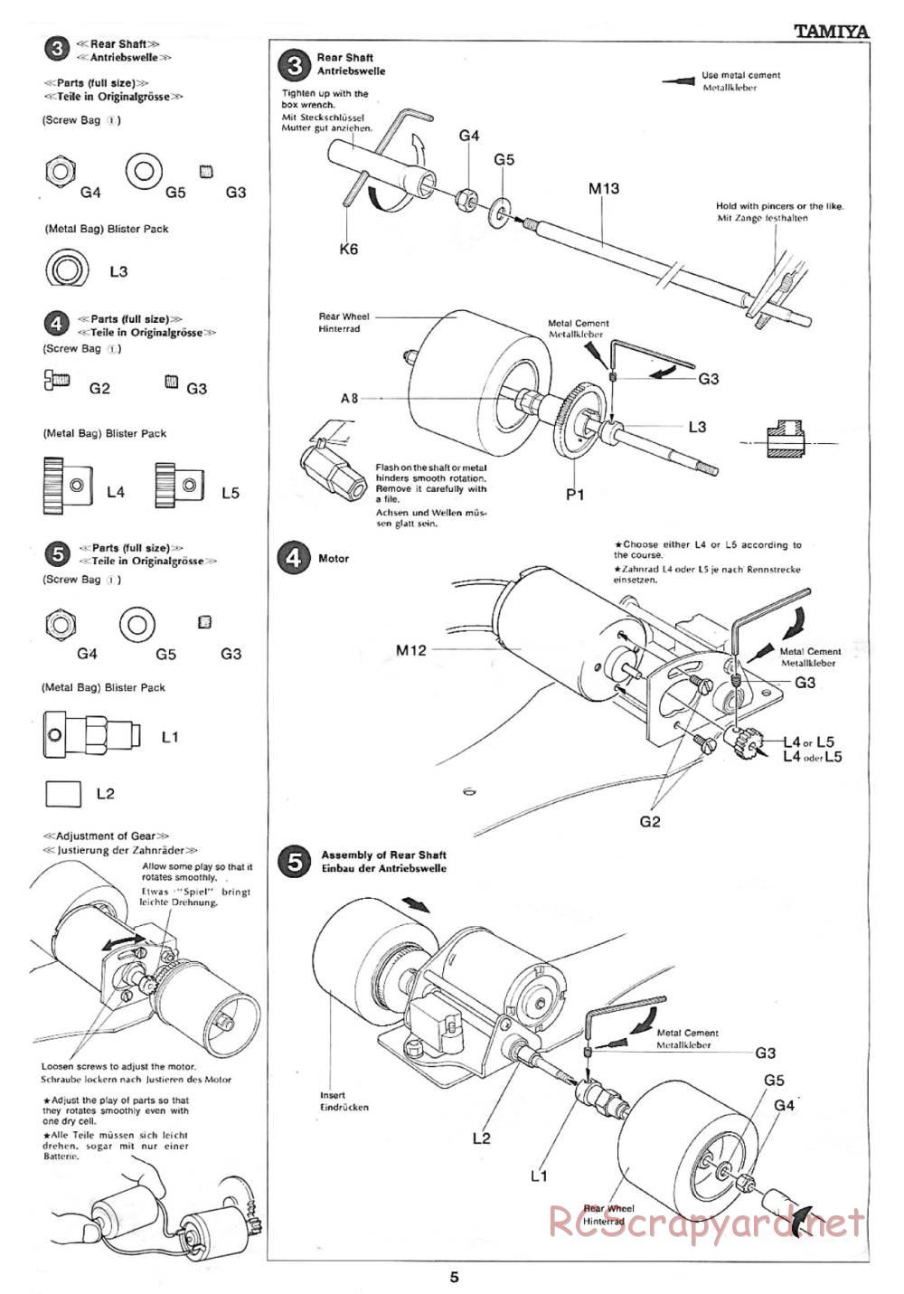 Tamiya - Lmbrghni Countach LP500S (CS) - 58008 - Manual - Page 5