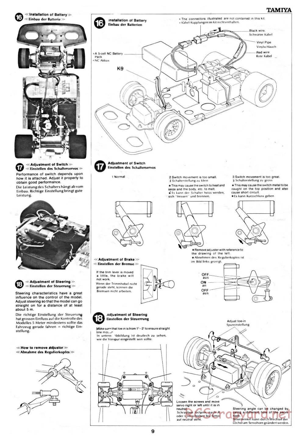 Tamiya - Lmbrghni Countach LP500S (CS) - 58008 - Manual - Page 9