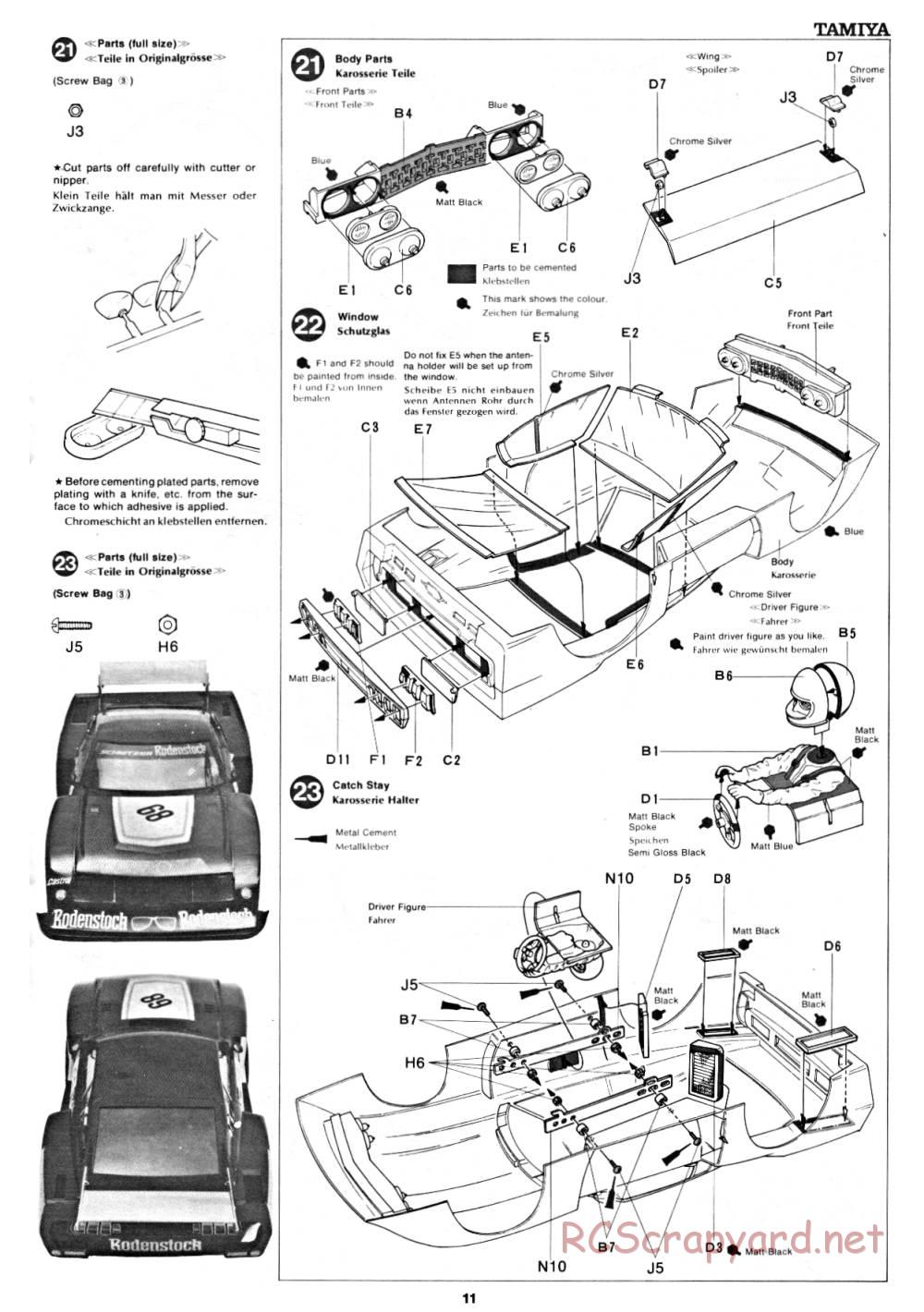 Tamiya - Toyota Celica LB Turbo Gr.5 (CS) - 58009 - Manual - Page 11