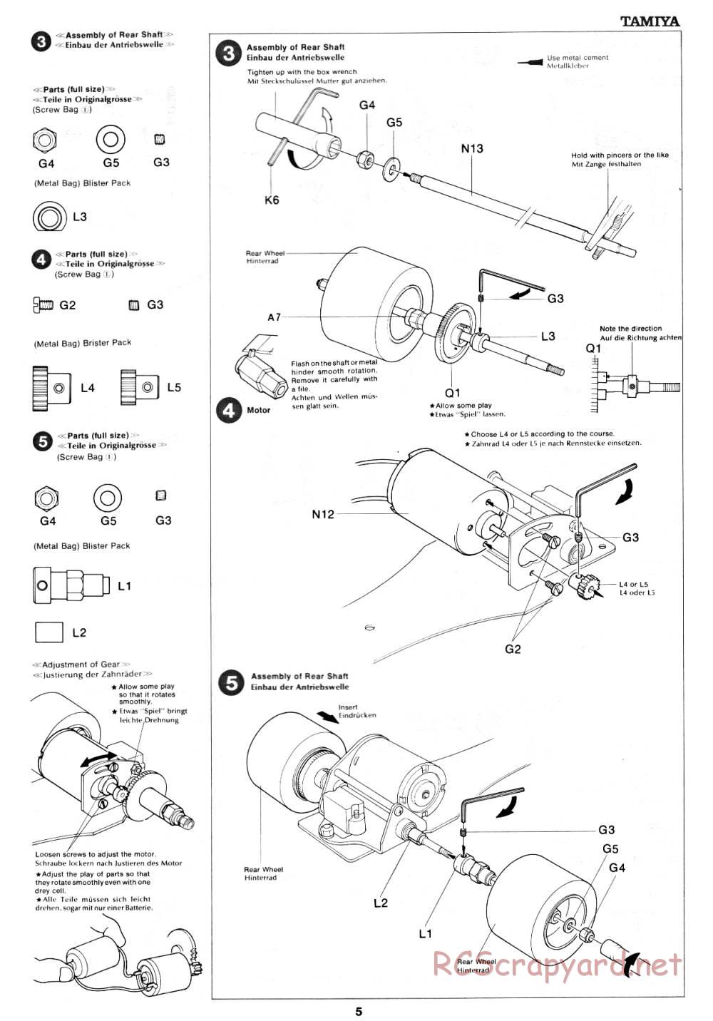 Tamiya - Toyota Celica LB Turbo Gr.5 (CS) - 58009 - Manual - Page 5