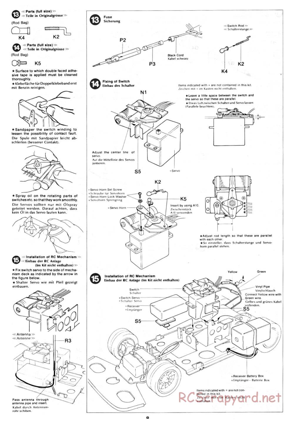 Tamiya - Toyota Celica LB Turbo Gr.5 (CS) - 58009 - Manual - Page 8