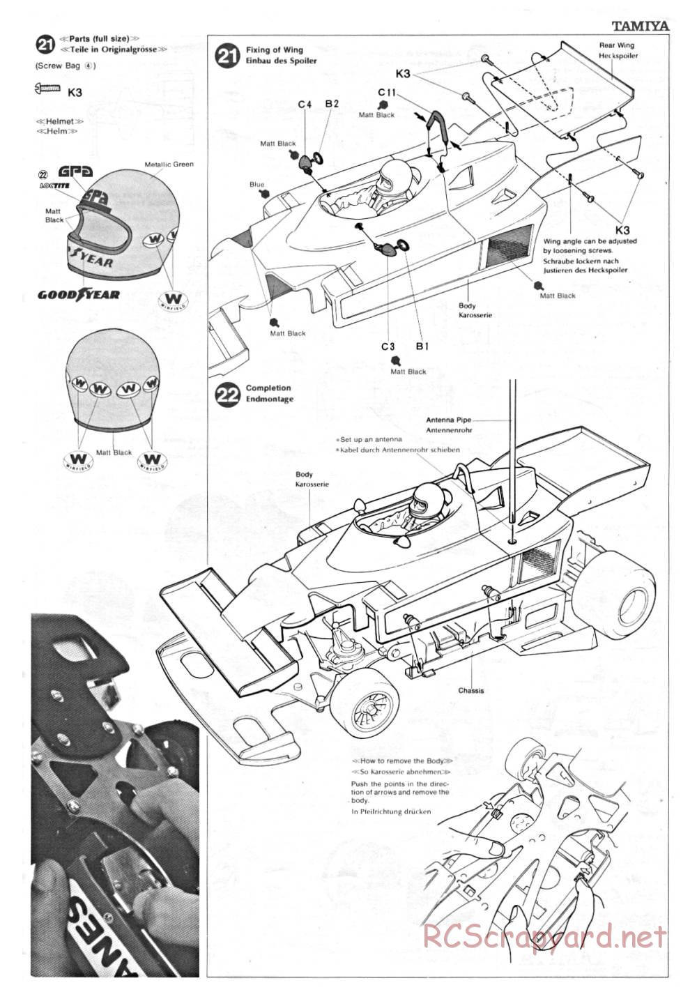 Tamiya - Ligier JS9 Matra - 58010 - Manual - Page 11