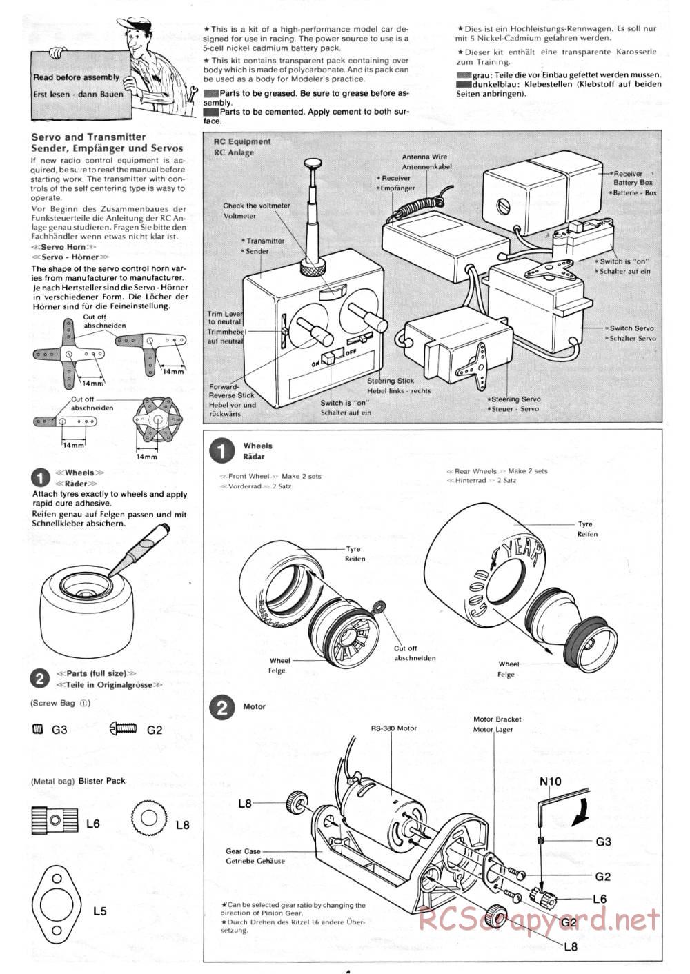 Tamiya - Ligier JS9 Matra - 58010 - Manual - Page 4