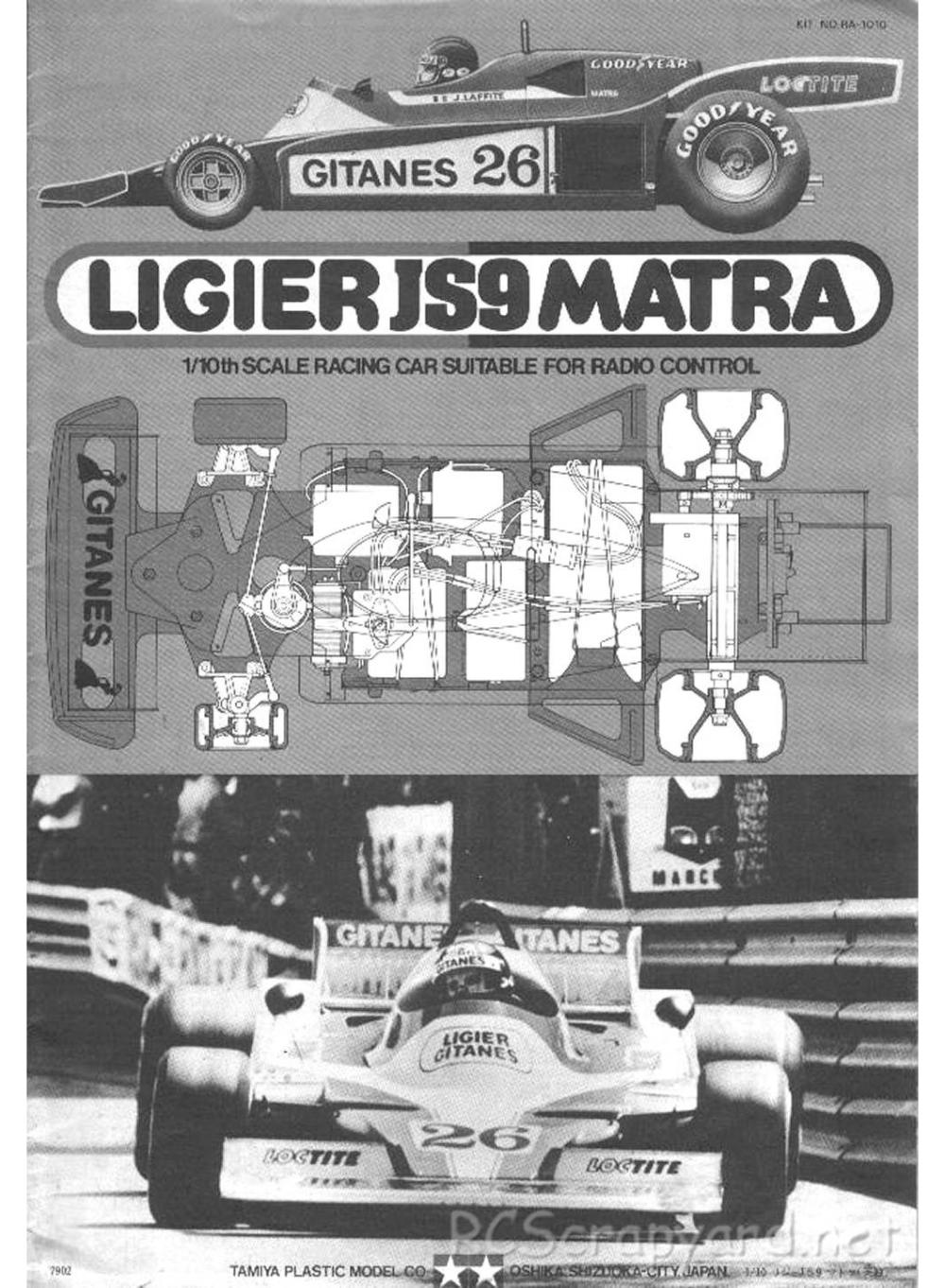 Tamiya - Ligier JS9 Matra - 58010 - Manual