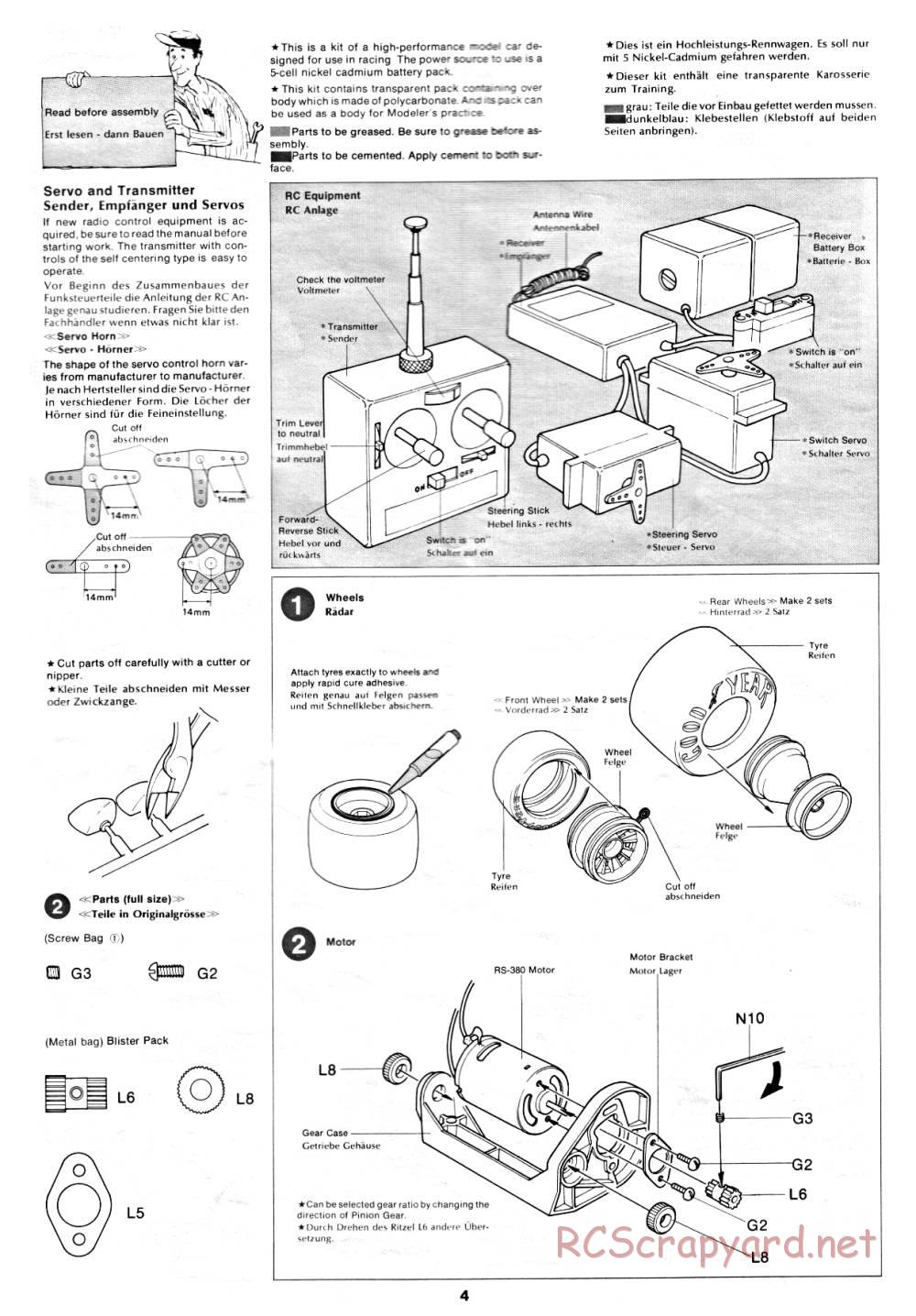 Tamiya - Ferrari 312T3 - 58011 - Manual - Page 4