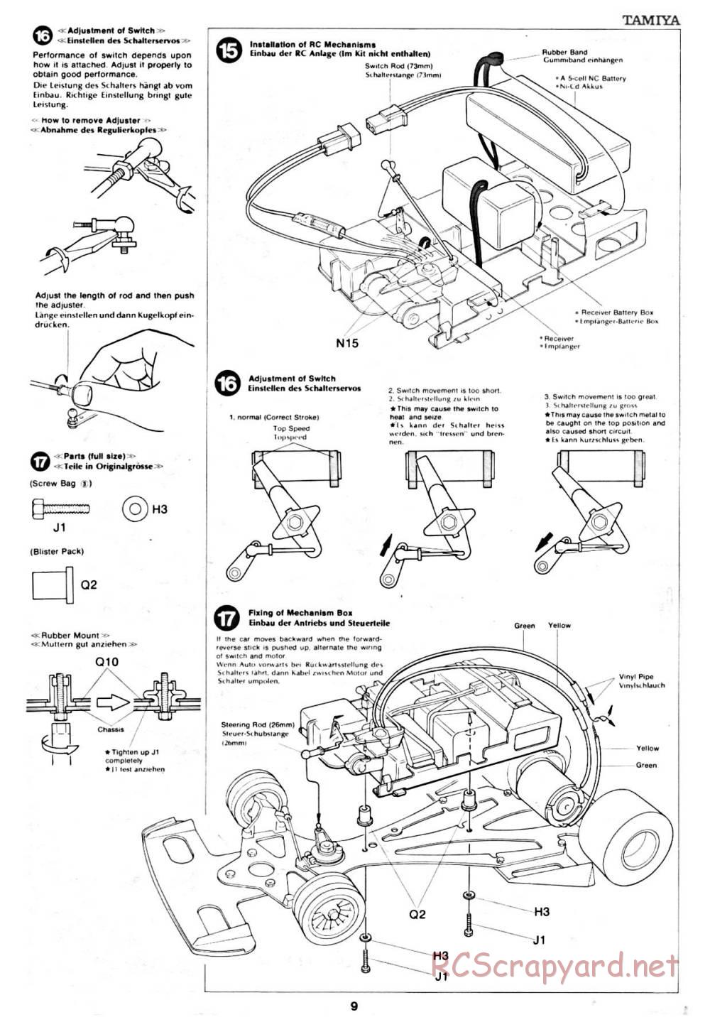 Tamiya - Ligier JS9 Matra (CS) - 58012 - Manual - Page 9