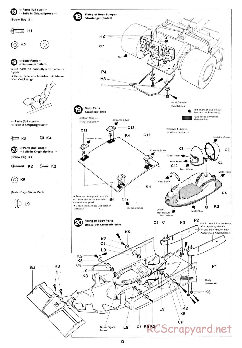 Tamiya - Ligier JS9 Matra (CS) - 58012 - Manual - Page 10