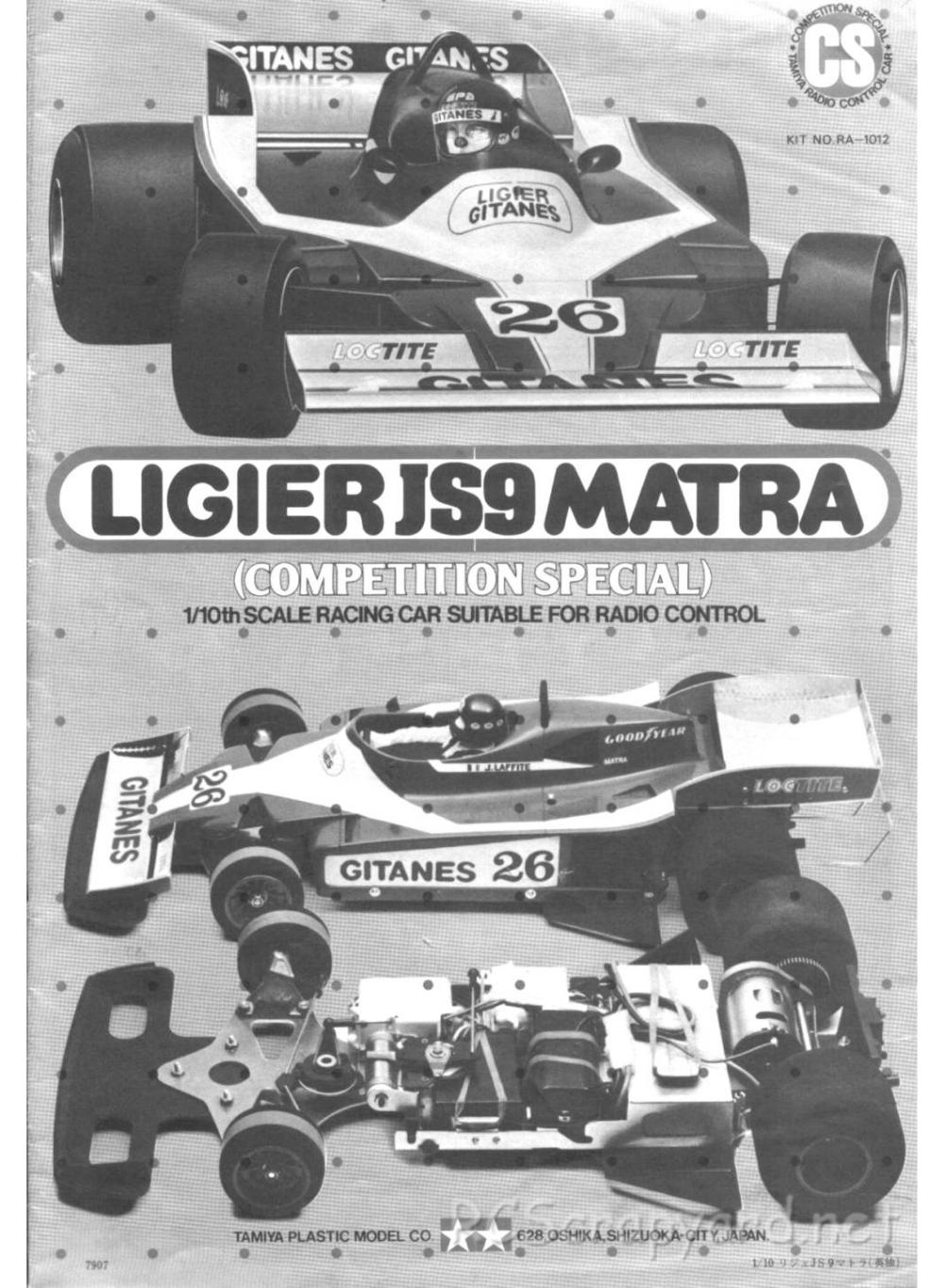 Tamiya - Ligier JS9 Matra (CS) - 58012 - Manual