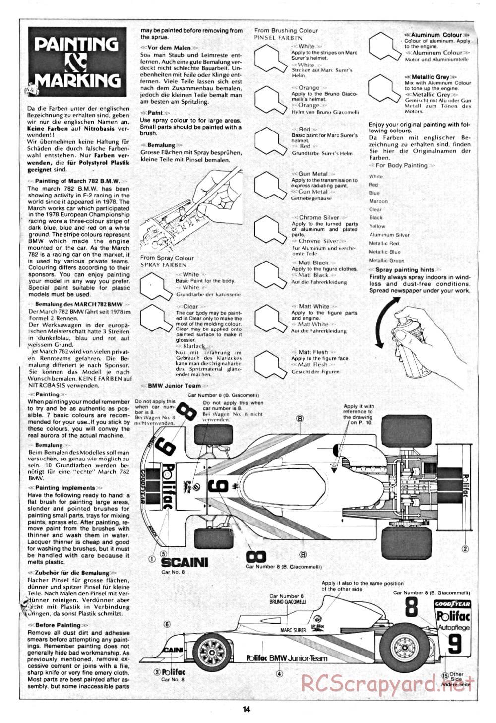 Tamiya - March 782 BMW (F2) - 58013 - Manual - Page 14
