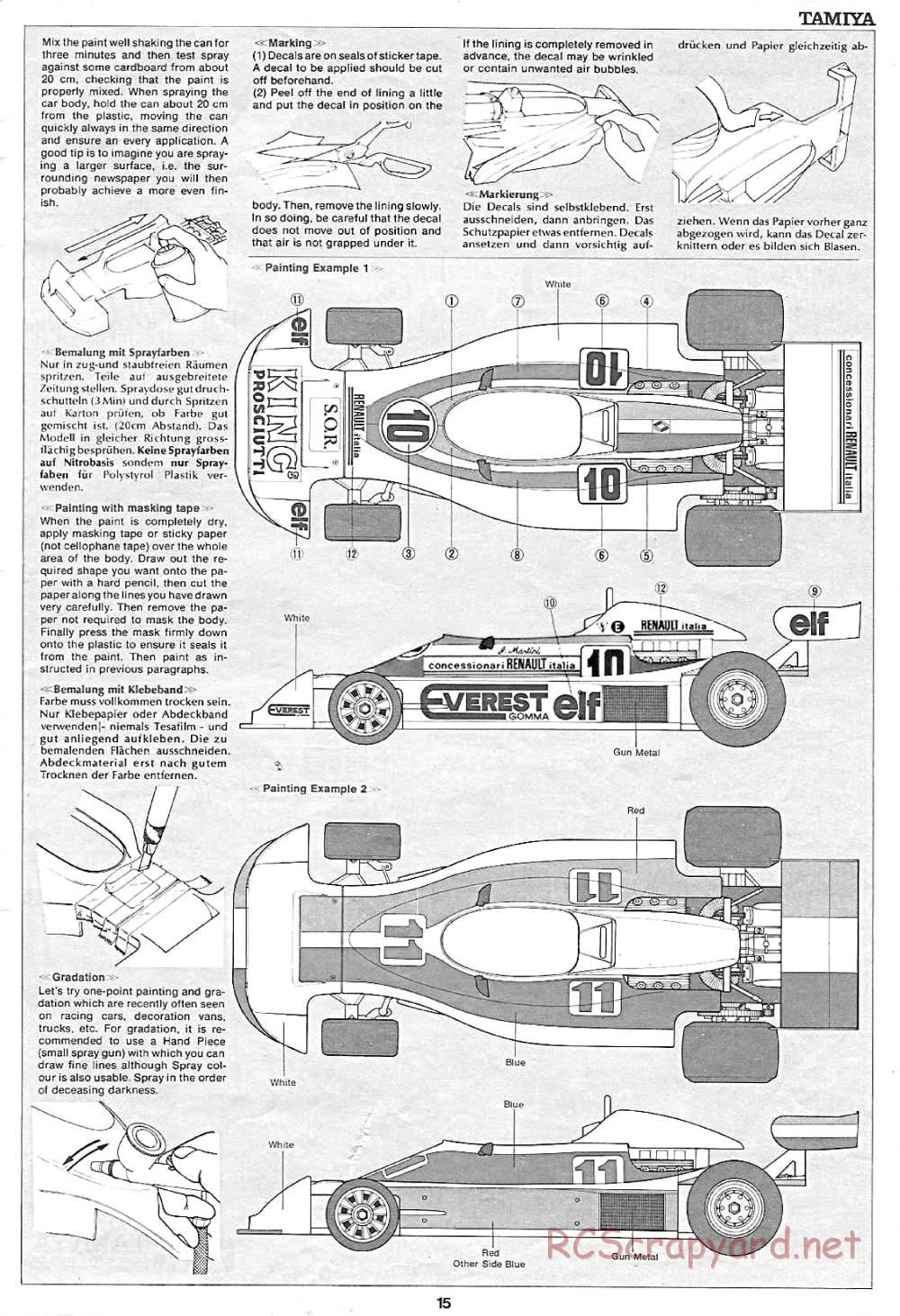 Tamiya - Martini Mk22 Renault (F2) - 58014 - Manual - Page 15