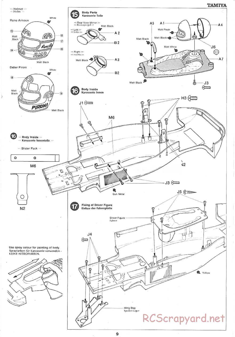 Tamiya - Martini Mk22 Renault (F2) - 58014 - Manual - Page 9