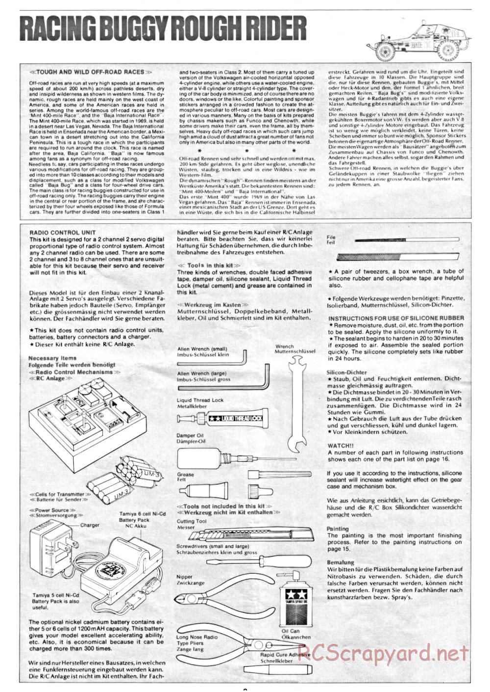 Tamiya - Rough Rider - 58015 - Manual - Page 2