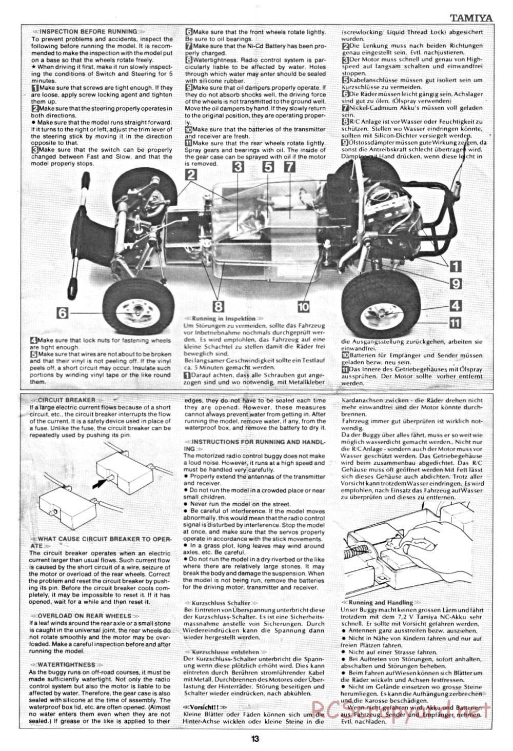 Tamiya - Rough Rider - 58015 - Manual - Page 13