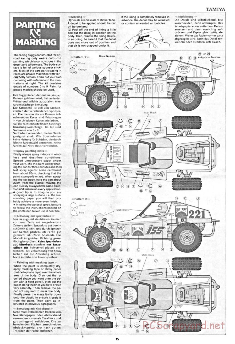 Tamiya - Rough Rider - 58015 - Manual - Page 15