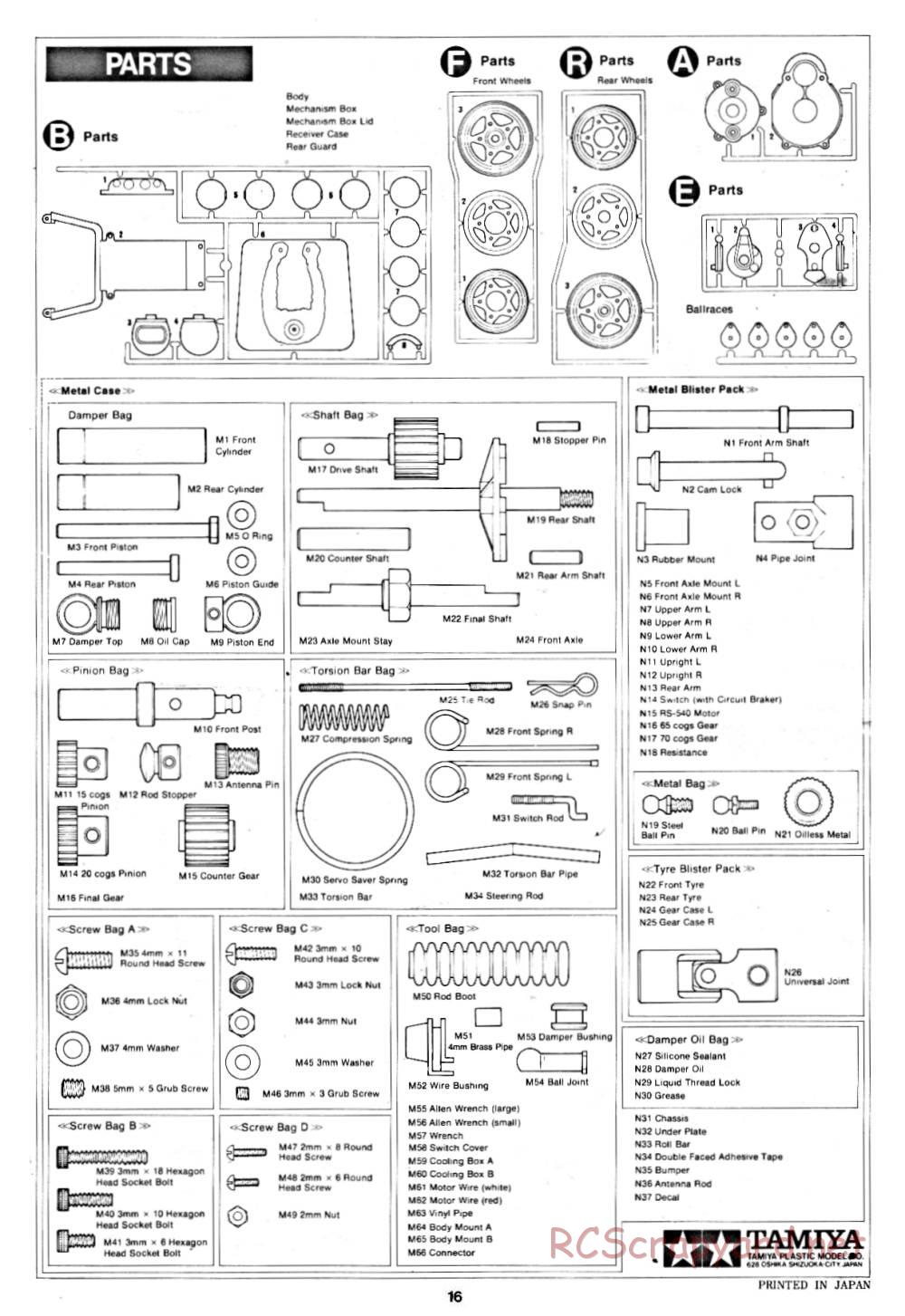 Tamiya - Rough Rider - 58015 - Manual - Page 16
