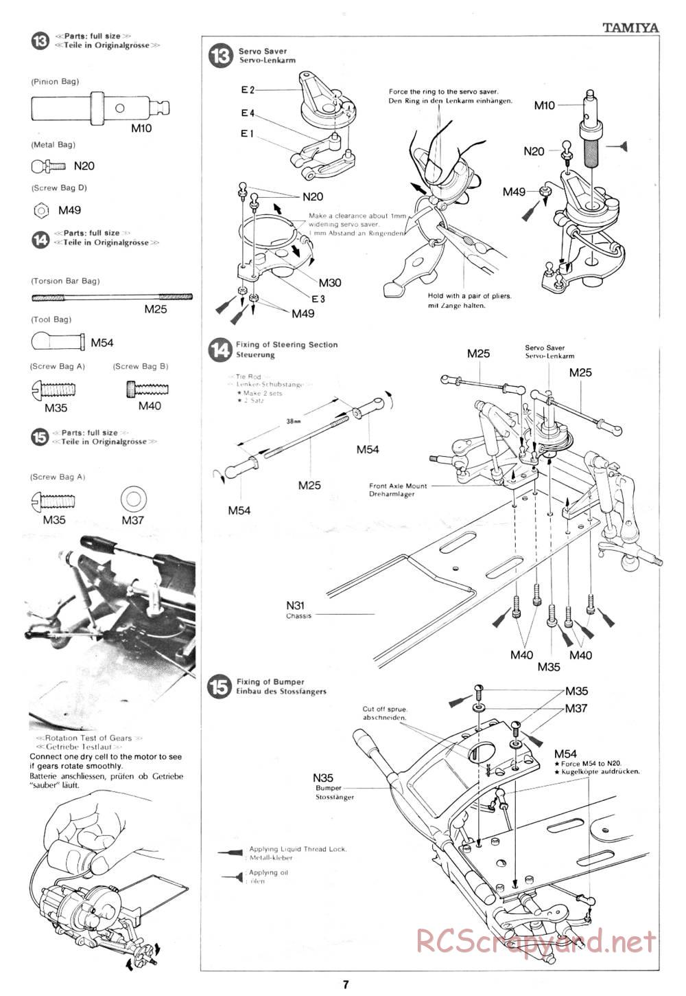 Tamiya - Rough Rider - 58015 - Manual - Page 7