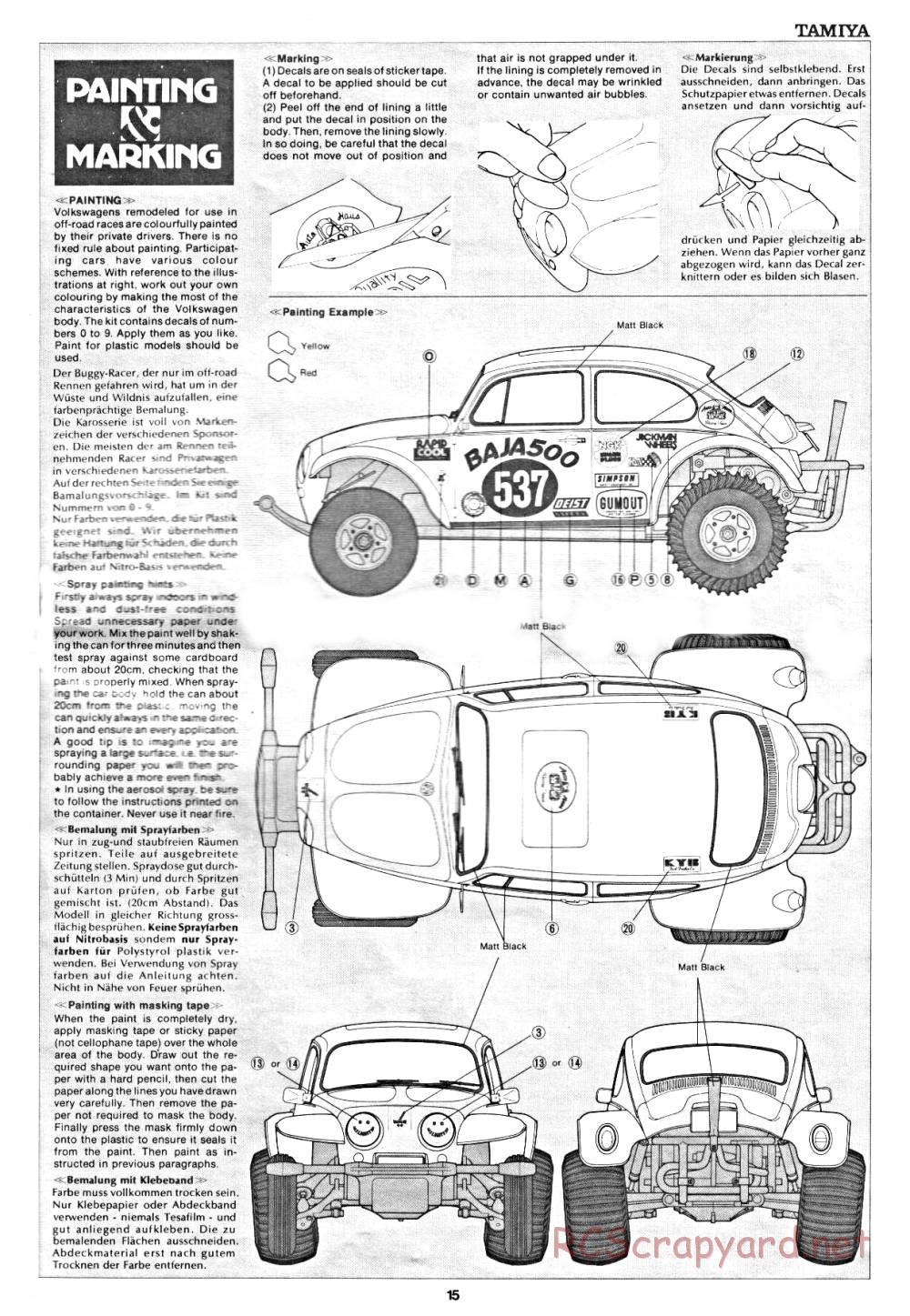 Tamiya - Sand Scorcher - 58016 - Manual - Page 15