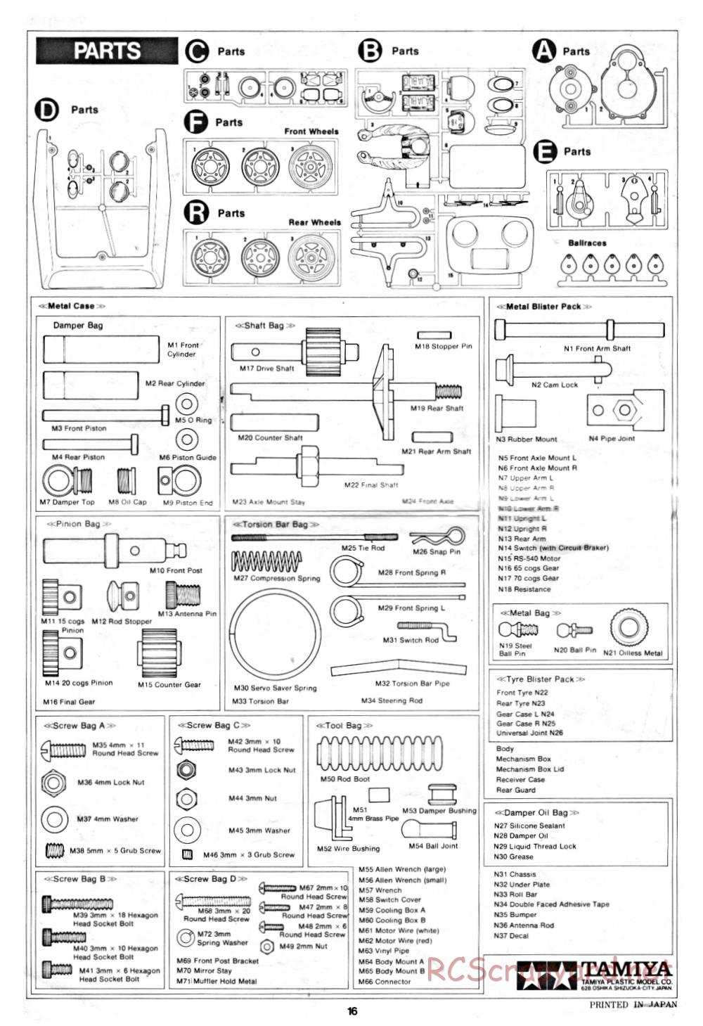 Tamiya - Sand Scorcher - 58016 - Manual - Page 16