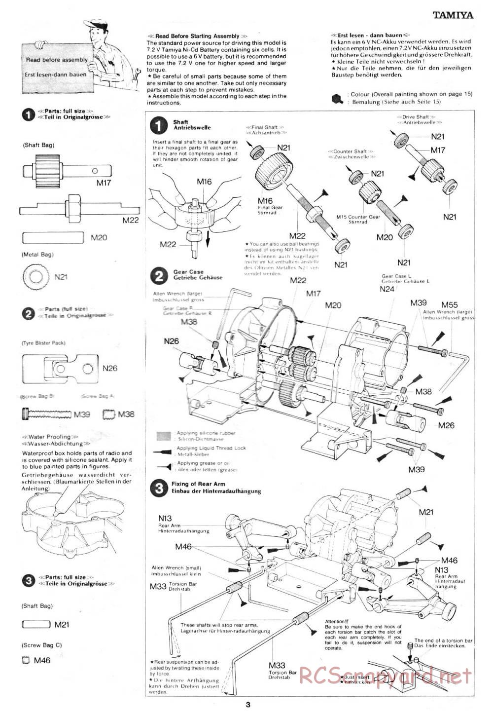 Tamiya - Sand Scorcher - 58016 - Manual - Page 3