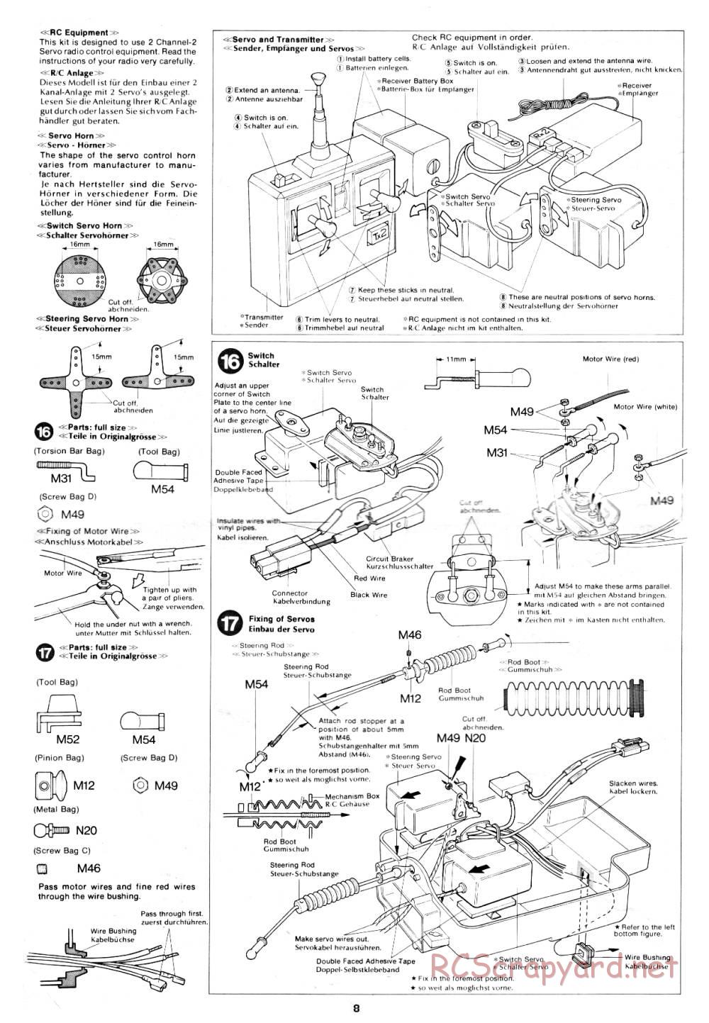 Tamiya - Sand Scorcher - 58016 - Manual - Page 8