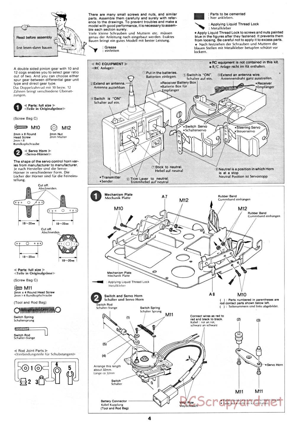 Tamiya - B2B Racing Sidecar - 58017 - Manual - Page 4