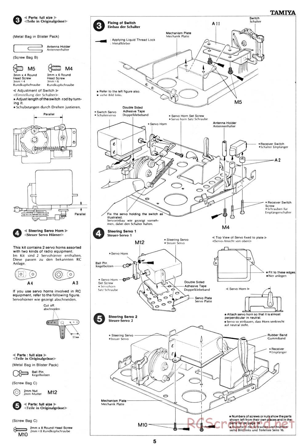Tamiya - B2B Racing Sidecar - 58017 - Manual - Page 5