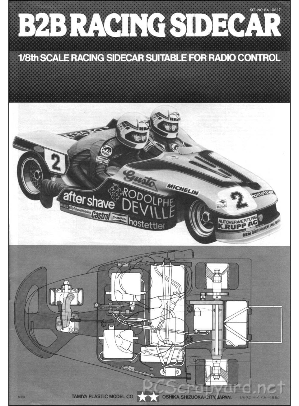 Tamiya - B2B Racing Sidecar - 58017 - Manual