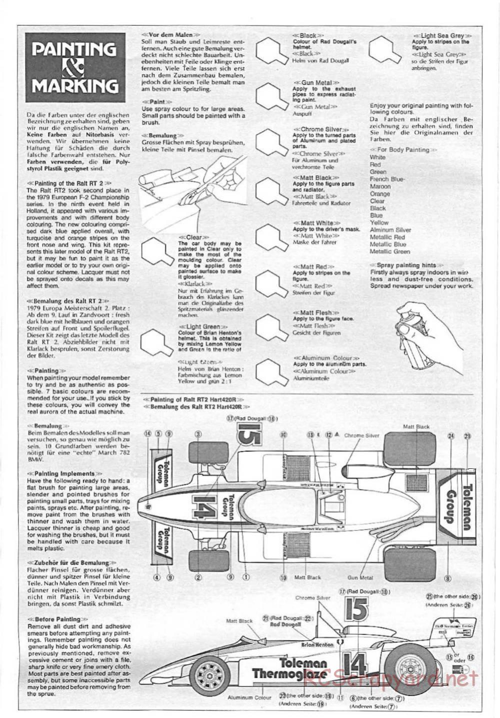 Tamiya - Ralt RT2 Hart 420R (F2) - 58018 - Manual - Page 14