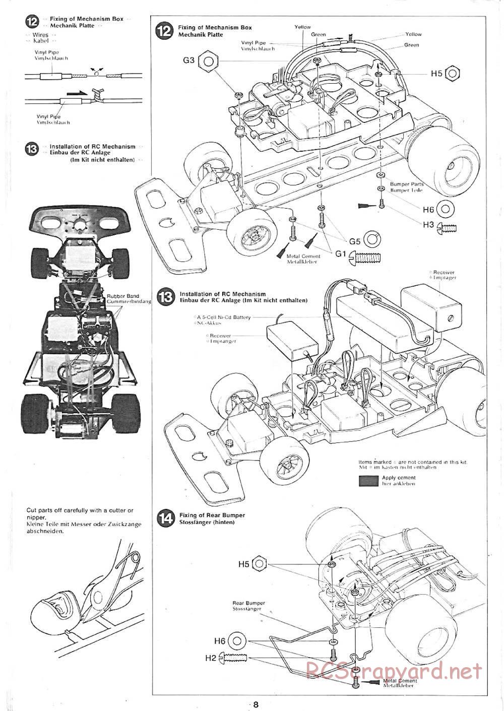 Tamiya - Ralt RT2 Hart 420R (F2) - 58018 - Manual - Page 8