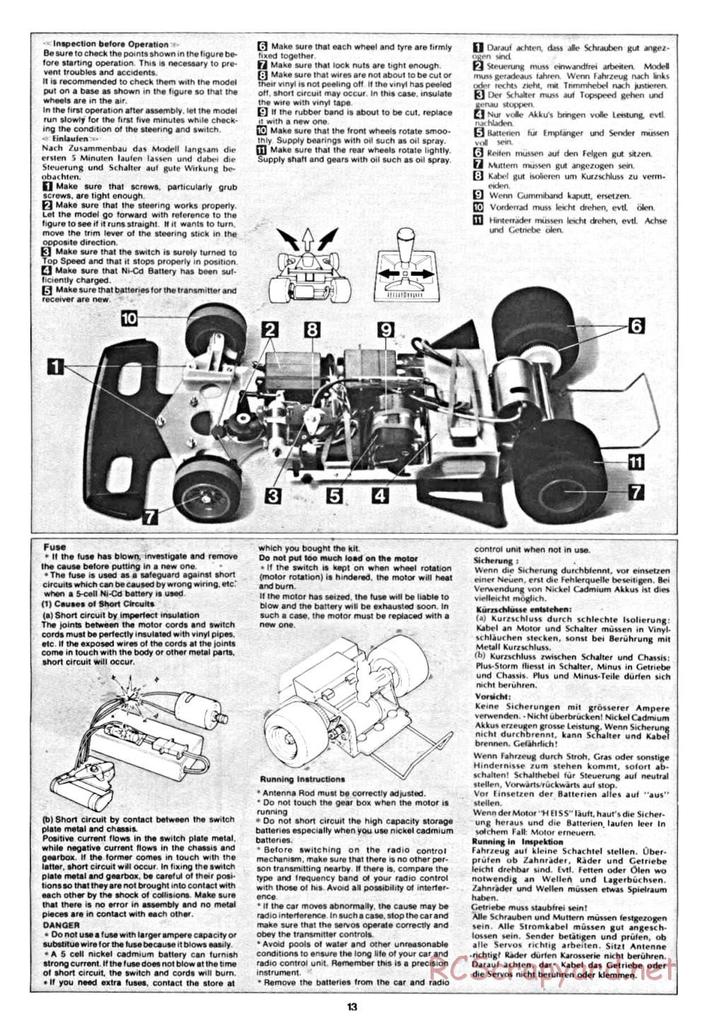 Tamiya - Williams FW-07 (CS) - 58019 - Manual - Page 13