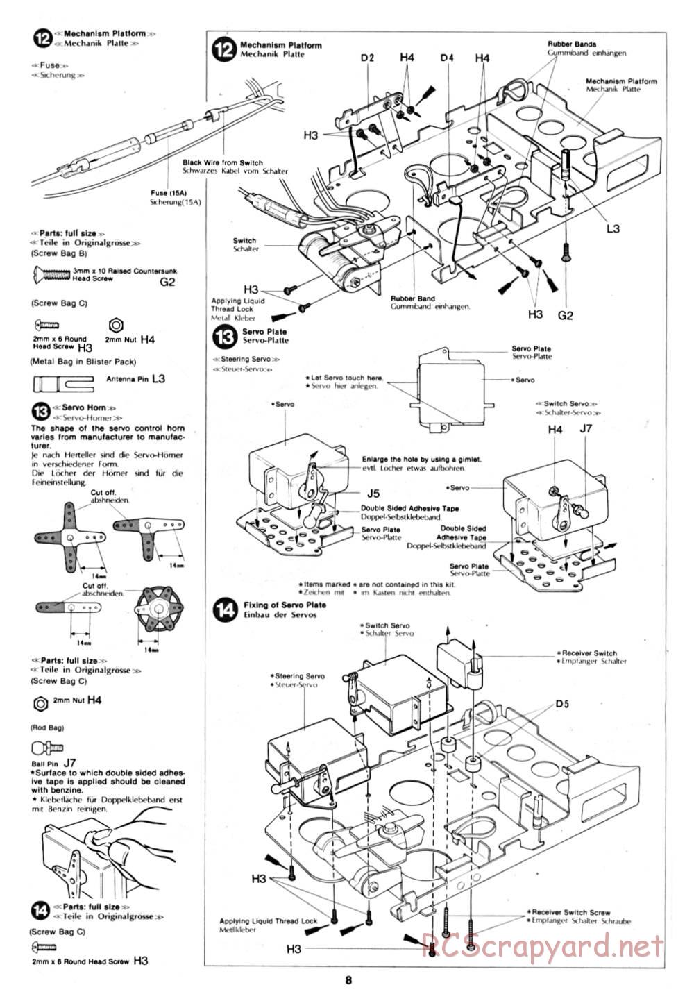 Tamiya - Williams FW-07 (CS) - 58019 - Manual - Page 8